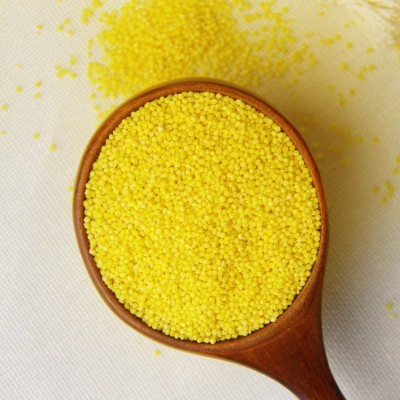 东北特产厂家直供老五屯有机小米 黄小米真空包装400g/块粗粮粥米图4