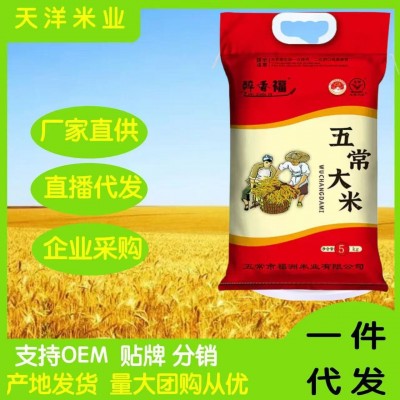 五常新米大米5kg一袋长粒香米砖5斤10斤一袋东北大米真空礼品代发