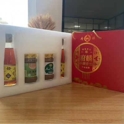 府麟灯笼款香油二八酱礼盒小磨香油二八酱芝麻酱过节送礼农产品礼图2