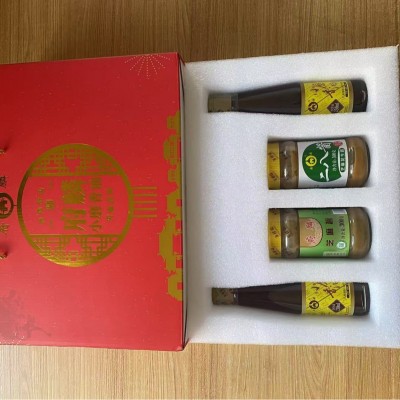 府麟灯笼款香油二八酱礼盒小磨香油二八酱芝麻酱过节送礼农产品礼图3
