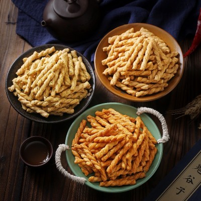 小麻花 300g袋装 零食小吃海苔味烧烤味 麻花休闲食品传 统零食图4