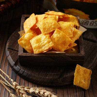 厂家批发玉米脆片零食牛排烤肉味包128g装膨化食品脆锅巴地锅薯片图3