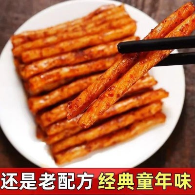 劲丰博士牛筋味辣条素牛筋香辣味怀旧解馋零食豆筋素肉辣条代发