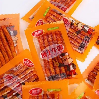 劲丰博士牛筋味辣条素牛筋香辣味怀旧解馋零食豆筋素肉辣条代发图5