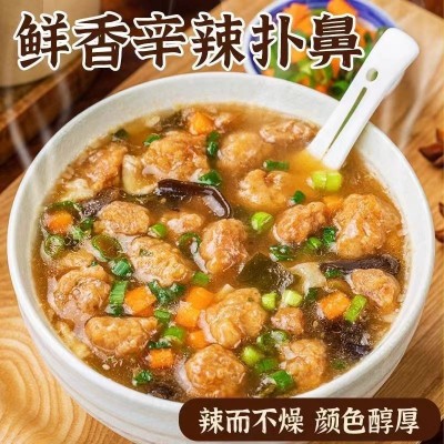 于留香丸子胡辣汤102g桶装酥脆焦炸丸河南特产免煮冲泡速食早餐图4