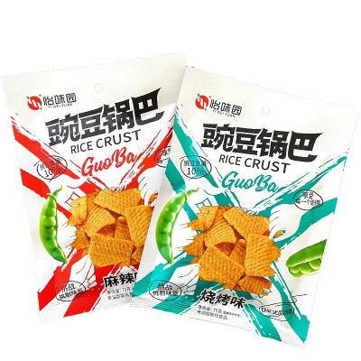 怡味园75g*30袋豌豆锅巴香脆袋装零食休闲办公室小吃网红食品整箱图3