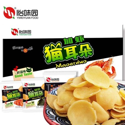 怡味园加虾猫耳朵整件6斤童年五香麻辣办公室零食小吃一件代发