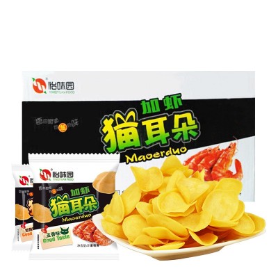 怡味园加虾猫耳朵整件6斤童年五香麻辣办公室零食小吃一件代发图5