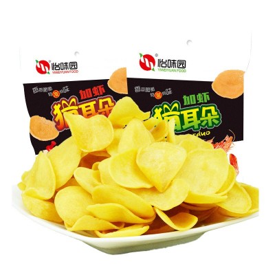 怡味园加虾猫耳朵75g单包网红五香麻辣办公休闲零食小吃大量批发