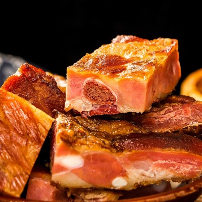 重庆四川腊排骨特产黑土猪烟熏腊肉腊肠批发农家自制烟熏腊排骨图4