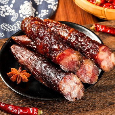 重庆过街楼烟熏柴火川味原味香肠广味麻辣农家自制烟熏腊肠图3