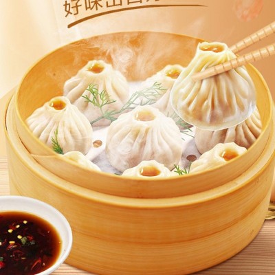 三全正宗上海灌汤包薄皮小笼包子鲜肉虾肉冷冻速食早餐半成品食材图3