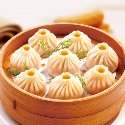 三全正宗上海灌汤包薄皮小笼包子鲜肉虾肉冷冻速食早餐半成品食材图2