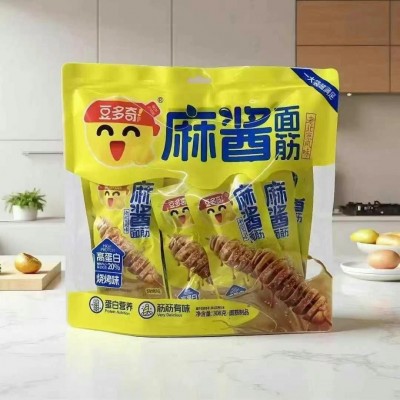 豆多奇袋装麻酱面筋小包装308g香辣味面筋熟食休闲解馋零食图2