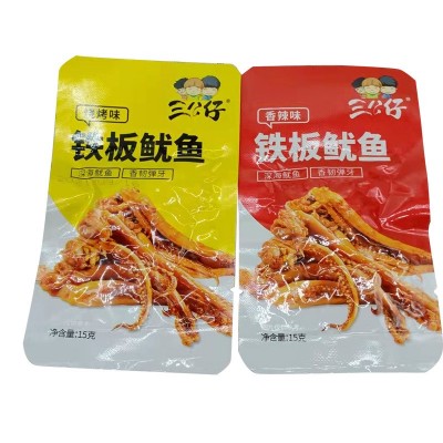 三公仔铁板鱿鱼须鱿鱼片小零食香辣烧烤味下酒菜开袋即食海鲜小吃图5