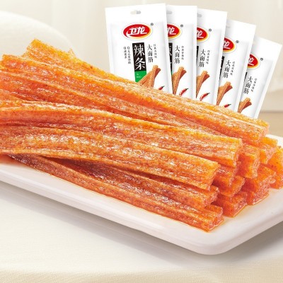卫龙大面筋65g多口味麻辣小零食儿时怀旧宿舍追剧麻辣面筋批发图3