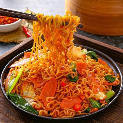 华祥清真油炸方便面面饼整箱批发炒面条免煮大碗火锅面商用泡面图2