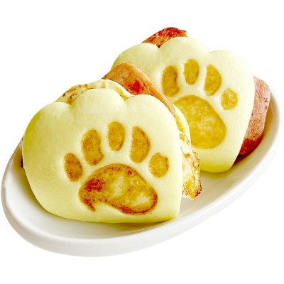 荷叶饼夹馍虎扒包熊掌包半成品学生儿童营养早餐速食品卡通包面食图5