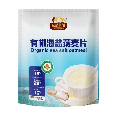 粮芯稻田有机海盐燕麦片即食冲饮245g袋装早晚代餐粉有机代餐粉图5