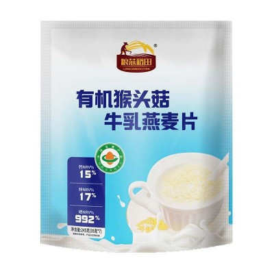 粮芯稻田有机猴头菇牛乳燕麦片冲饮245g袋装早晚代餐粉有机代餐粉图5