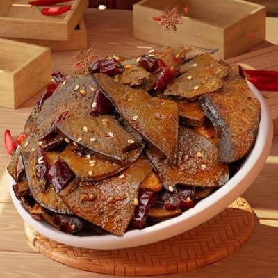 香辣猪肝爆辣即食卤味零食辣猪肝肉类礼包零食图3