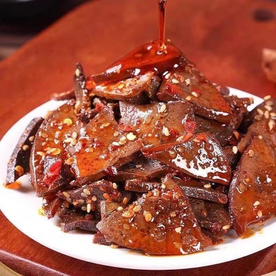 香辣猪肝爆辣即食卤味零食辣猪肝肉类礼包零食图2