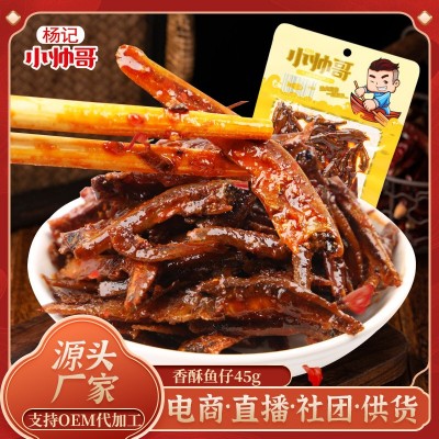 湖南特产小鱼仔45g大包香酥鱼仔香辣休闲食品加工定制鱼类零食图3