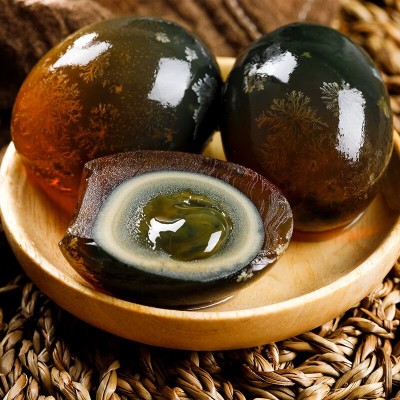 楚丹松花蛋精选70克*10/20枚无铅工艺嫩溏心皮蛋腌制即食好吃凉拌图3
