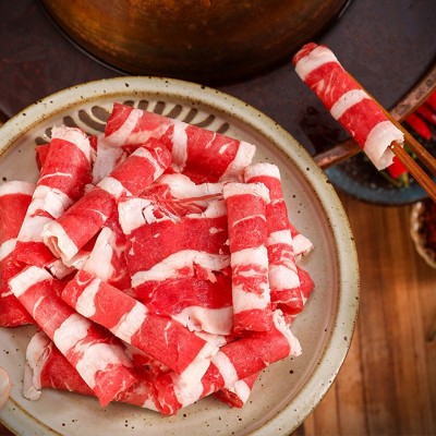 生鲜牛肉片火锅食材雪花肥牛卷商用冷冻牛肉卷厂家批发火锅专用图2