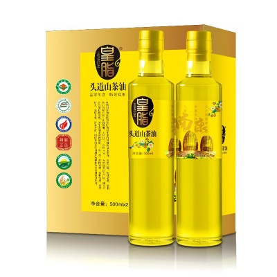 有机山茶油500*2礼盒装一级冷榨油茶籽油源头工厂批发一件代发图5