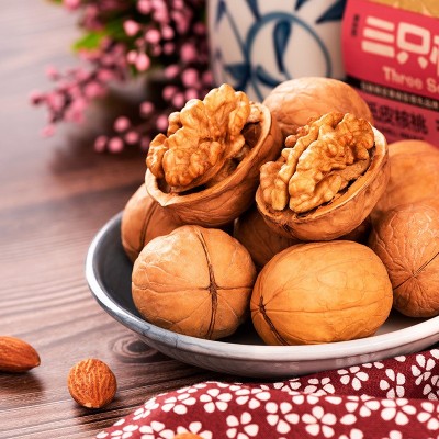 三只松鼠纸皮核桃120g袋零食坚果薄皮核桃休闲食品网红坚果图3