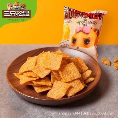 三只松鼠小米锅巴60g休闲零食追剧上班小吃麻辣小米锅巴