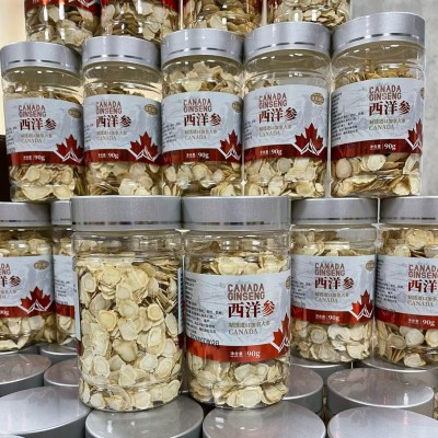 加拿大西洋参片 瓶装6年花旗参进口多规格中药材软支切片一件代发
