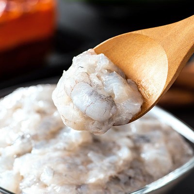【北海工厂】北部湾青虾滑500g手工火锅食材鲜虾2A纯虾滑整箱批发