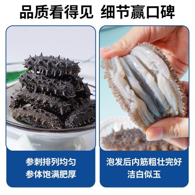 顺丰直邮大连海参干货辽参淡干海参辽参干货干制老辽海参高端礼盒图2