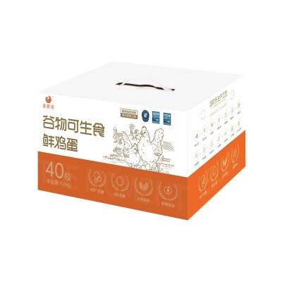 这时光谷物可生食新鲜鸡蛋无沙门氏菌无腥味无菌鸡蛋40枚礼盒整箱图5