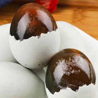 松花蛋16枚一件代发皮蛋溏心实心变蛋农家鸭蛋整箱无铅速食图3