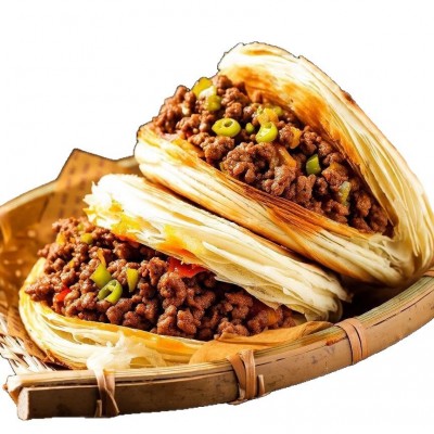 厂家批发手工白吉馍饼胚摆摊配套陕西腊汁肉夹馍陕西羊肉泡馍饼粒图4