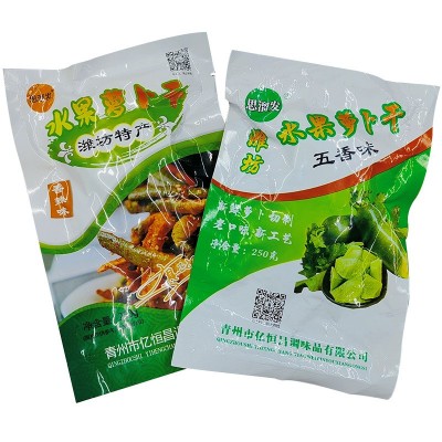 潍坊水果萝卜干好吃脆爽下饭香辣五香两种口味山东特产辣脆味十足 3袋图5