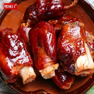 城口排骨香肠四川特产烟熏传统手工制作正宗四川重庆麻辣厂家批发图2