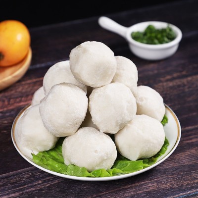 厂家直供蔚源鳗鱼丸500g福州特产火锅关东煮速冻鱼丸独立包装
