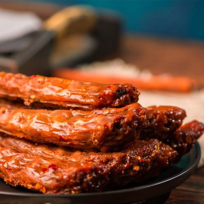 食刻不忘手撕烤脖零食整根卤味熟食麻辣烤脖零食厂家批发招商代发图2