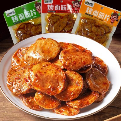 食刻不忘50克烤面筋片麻辣食品零食辣条面筋片大包烤面筋辣条批发图2