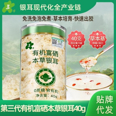 【一件起批】玉耳本草银耳干40g冲泡早餐古田白木耳免煮8分钟出胶