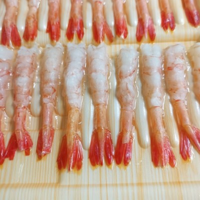 刺身北极甜虾30尾去头去壳寿司虾日式料理食材冷冻水产家庭商用图4