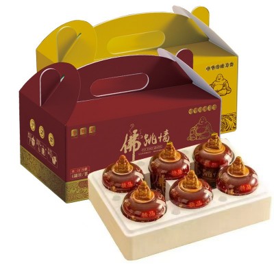 海鼎汇精品金汤佛跳墙礼盒六罐装加热即食海参鲍鱼预制菜新年礼盒图4