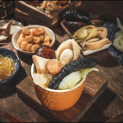 海鼎汇精品金汤佛跳墙礼盒六罐装加热即食海参鲍鱼预制菜新年礼盒图3