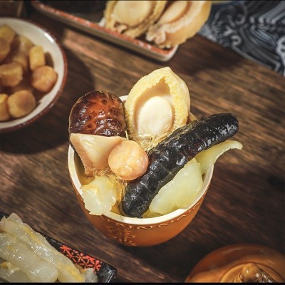 海鼎汇精品金汤佛跳墙礼盒六罐装加热即食海参鲍鱼预制菜新年礼盒图2