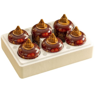 海鼎汇精品金汤佛跳墙礼盒六罐装加热即食海参鲍鱼预制菜新年礼盒图5