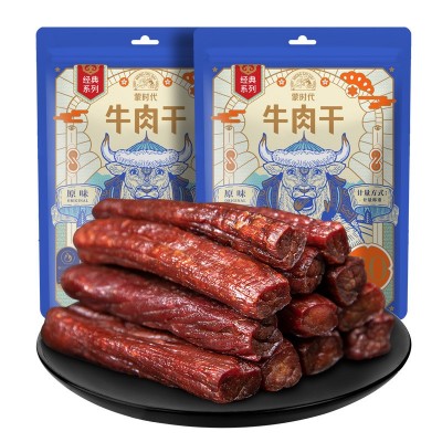 蒙时代风干牛肉干正宗内蒙古特产手撕零食熟食真空小包装牛肉干图5